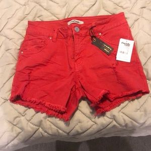 Women’s red shorts